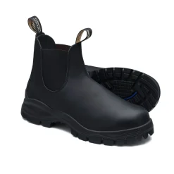 Stivaletto beatles #2240 black leather con suola spessa nero