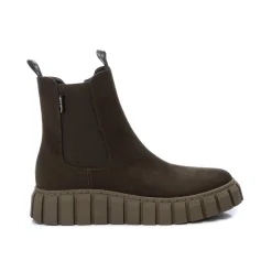 Stivaletto Chelsea con zip kaki