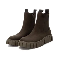Stivaletto Chelsea con zip kaki