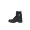 Stivaletto combat boot con zip e logo laterale nero