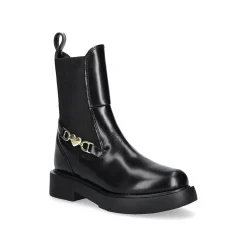 Stivaletto con cuore in metallo nero