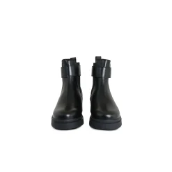 Stivaletto modello beatles con logo metallico nero