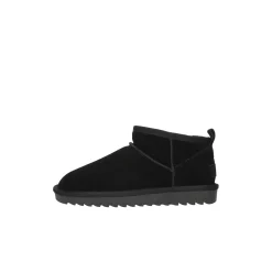 Stivaletto suede con fodera in lana nero