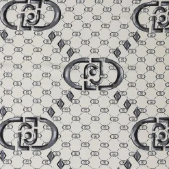 Stola con stampa logo monogram nero
