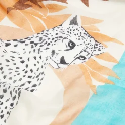 Stola in tessuto garzato sweet leopard