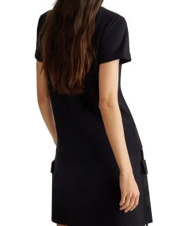 T- shirt manica corta stud&strass nero