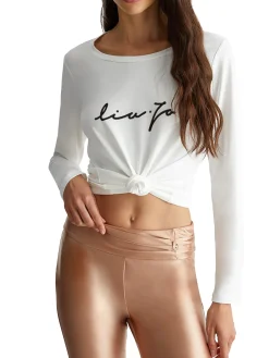 T- shirt manica lunga jersey bianco