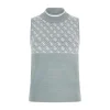 Top in maglia con logo 4g salvia