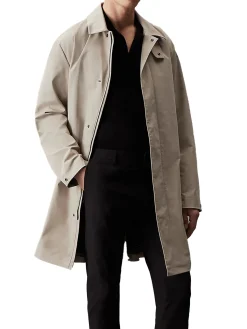 Trench con design minimalista beige chiaro