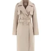 Trench doppio petto sartoriale beige