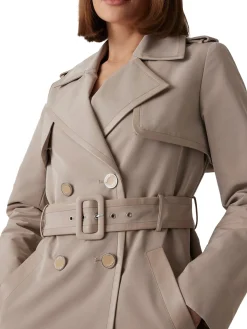 Trench doppio petto sartoriale beige
