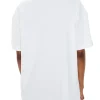 T-shirt a maniche corte con logo bianco