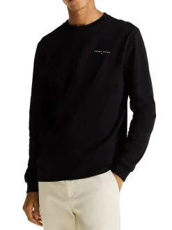T-shirt a maniche lunghe logo liner chest nero