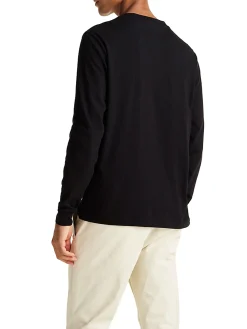 T-shirt a maniche lunghe logo liner chest nero