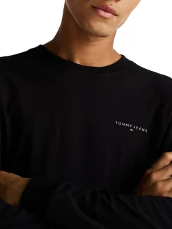 T-shirt a maniche lunghe logo liner chest nero