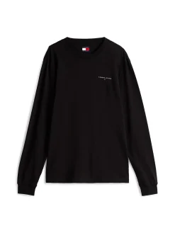 T-shirt a maniche lunghe logo liner chest nero