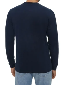 T-shirt a maniche lunghe slim blu