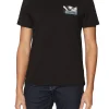 T-shirt back logo graphic nero