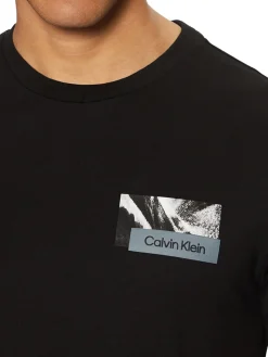 T-shirt back logo graphic nero