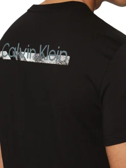 T-shirt back logo graphic nero