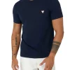 T-shirt basic logo frontale blu