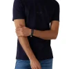 T-shirt basic logo frontale Aidy blu