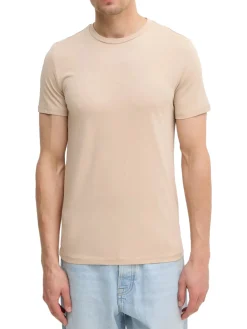 T-shirt basic logo frontale Aidy sabbia