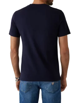 T-shirt basic logo frontale Aidy blu