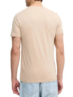 T-shirt basic logo frontale Aidy sabbia