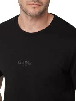 T-shirt basic logo frontale Aidy nero