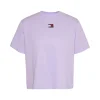 T-shirt classic fit boxy badge lilla