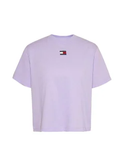 T-shirt classic fit boxy badge lilla