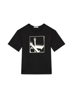 T-shirt con grafica astratta nero
