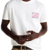 T-shirt con logo tjm rwb flag panna