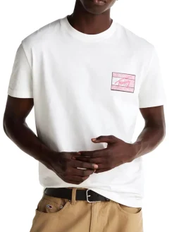 T-shirt con logo tjm rwb flag panna