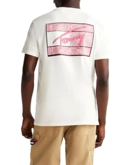 T-shirt con logo tjm rwb flag panna