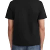 T-shirt con mix di loghi sul petto nero