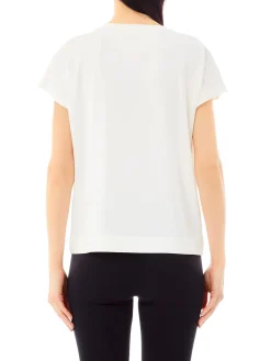 T-shirt con stampa con scritte bianco
