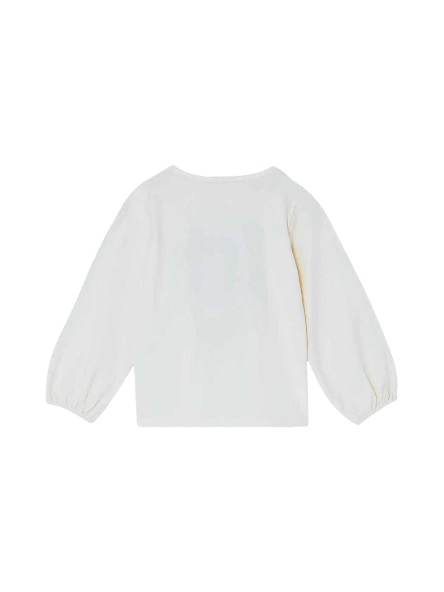 T-shirt con stampa e strass bianco