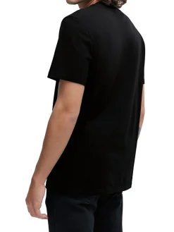 T-Shirt con stampa fiamme in jersey