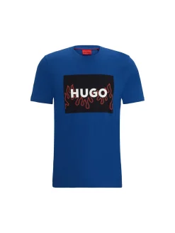 T-Shirt grafica fiamme in jersey
