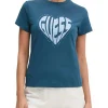 T-shirt Julia Rhinestone blu