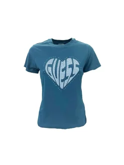 T-shirt Julia Rhinestone blu