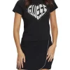 T-shirt Julia Rhinestone nero