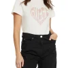 T-shirt Julia Rhinestone panna
