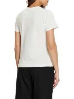 T-shirt Julia Rhinestone panna