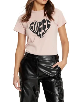 T-shirt Julia Rhinestone rosa