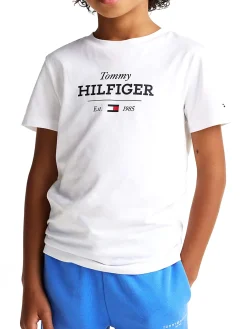 T-shirt kids 1985 Collection con logo bianco