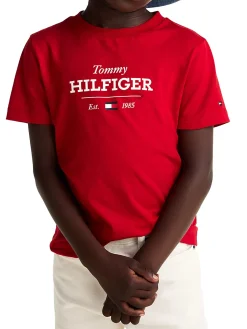 T-shirt kids 1985 Collection con logo rosso