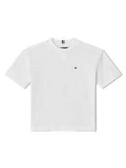T-shirt kids essential con bandierina bianco